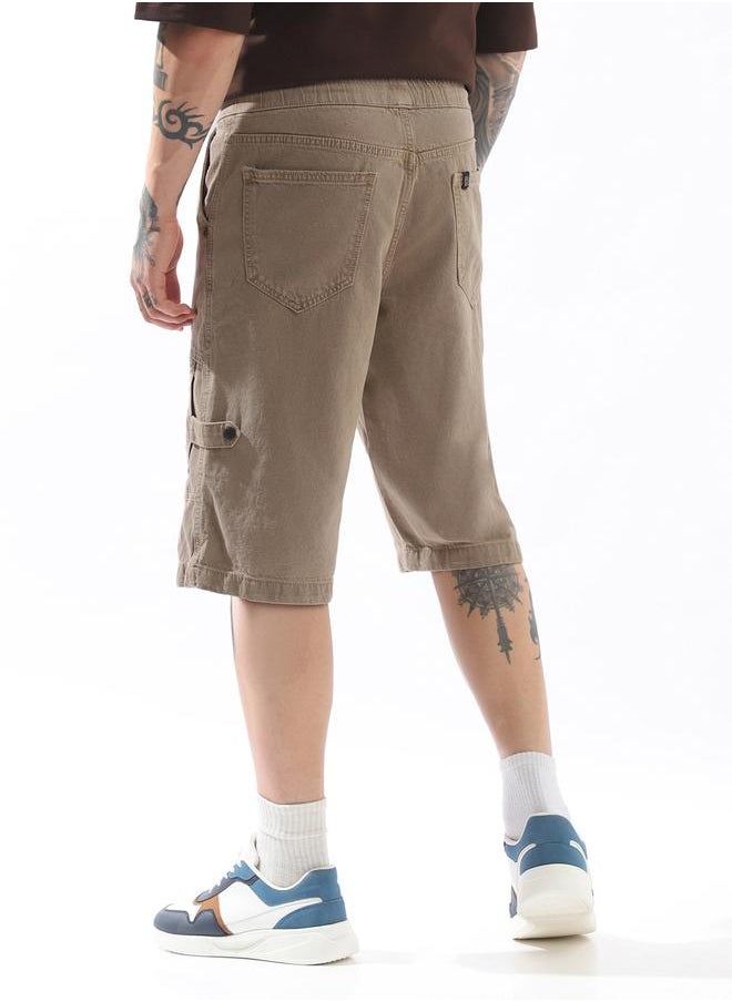 Hubberholme Men Cotton Washed Loose Fit Cargo Shorts  - Image 5