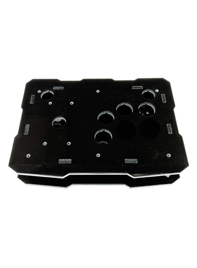 Transparent Rocker Shell Rocker Outer Frame Rocker Shell Arcade Frame Rocker DIY Accessories King Of Fighters Arcade-Product Color:Black Acrylic Frame Four-button Arc  - Image 1