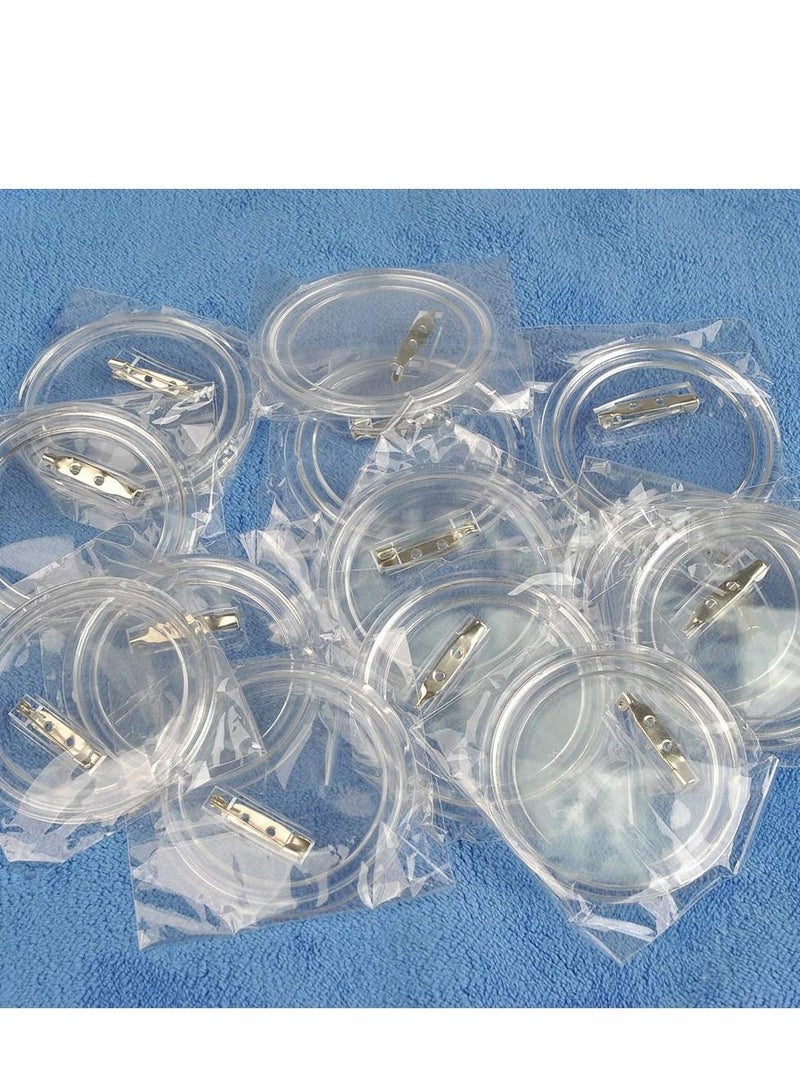 Excefore طقم شارات أزرار شفافة مقاس 2.4 بوصة، للحرف اليدوية وأنشطة الحرف الورقية للأطفال والمزيد، 30 قطعة - Image 2