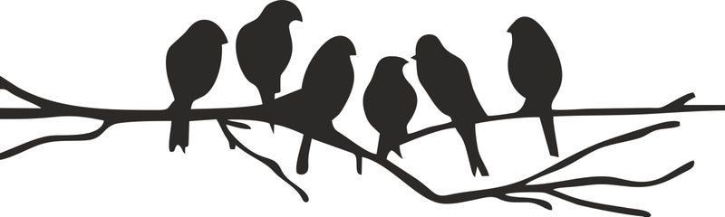 MAYUMI DÉCOR | Wooden Wall Plaque/Wall Sign For Home Decoration | Ready To Hang Wall Decor (Black) – 400 mm Length (Birds on the Branch) - Image 4