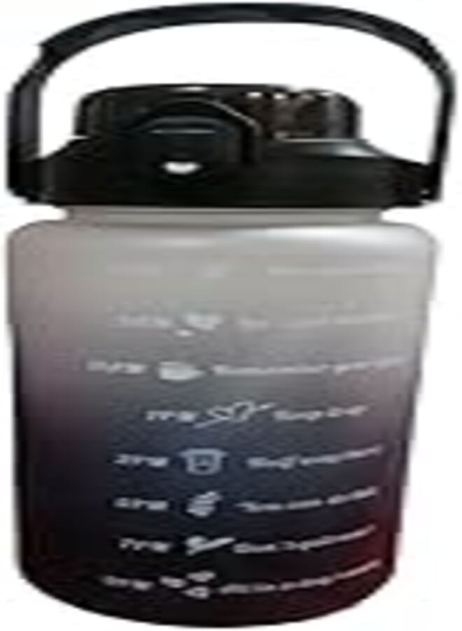 BPA Free 2 liter Motivational Sports Water Bottle with Time and Capacity Indicator for Daily Drinking Gym Fitness