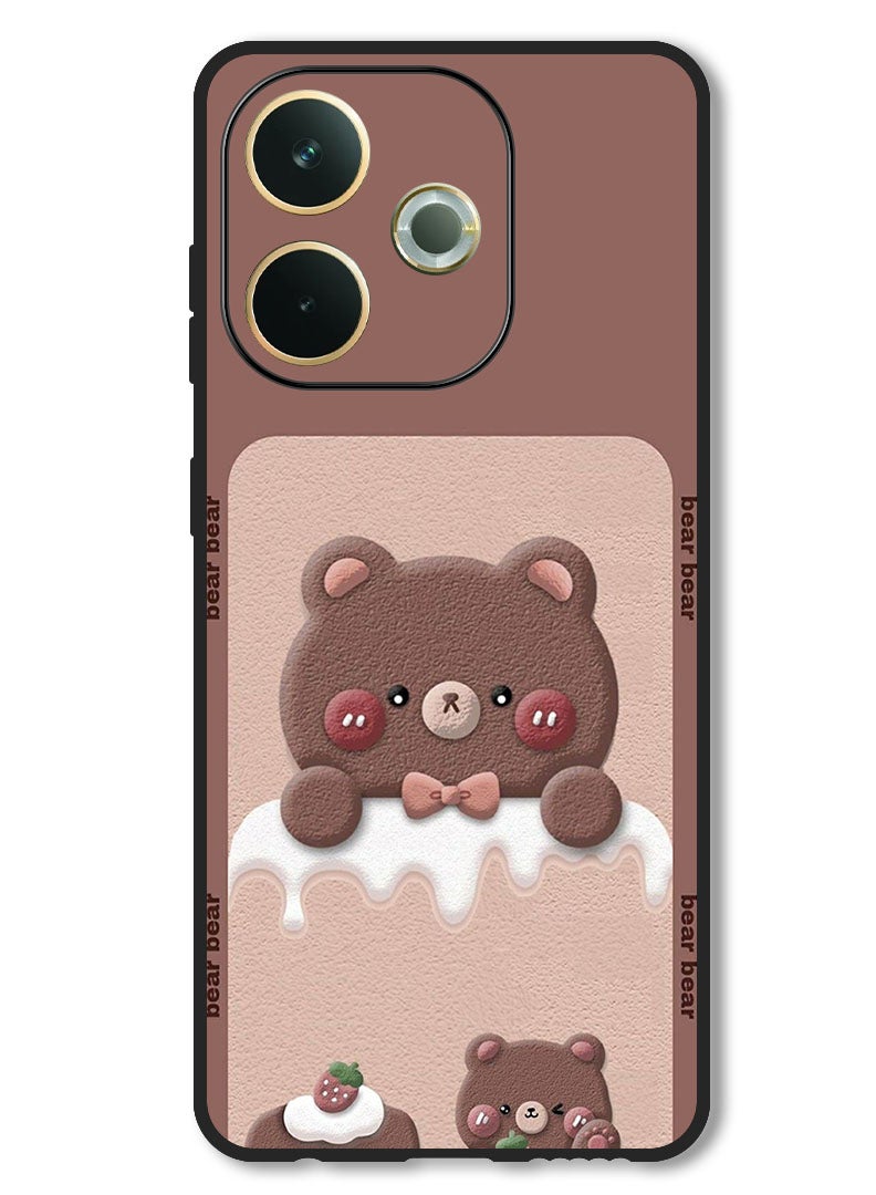 Theodor Case Compatible with Oppo A5 Pro Protection Shockproof Bumper Cover Bear Strawberry - Image 1