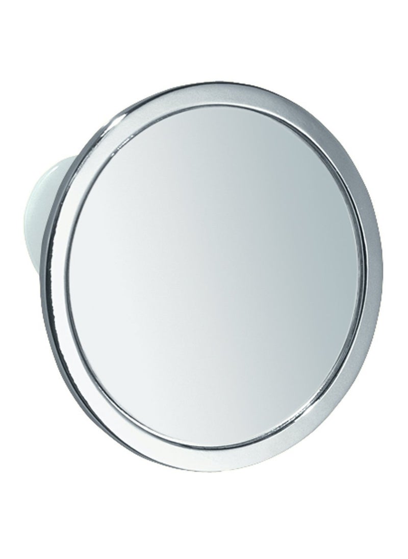 InterDesign iDesign Gia Metal Suction Shower Shaving Mirror for Bathroom  Vanity  Bathtub  Wall  5.75"" x 5.75"" x 0.75""  Chrome  - Image 1