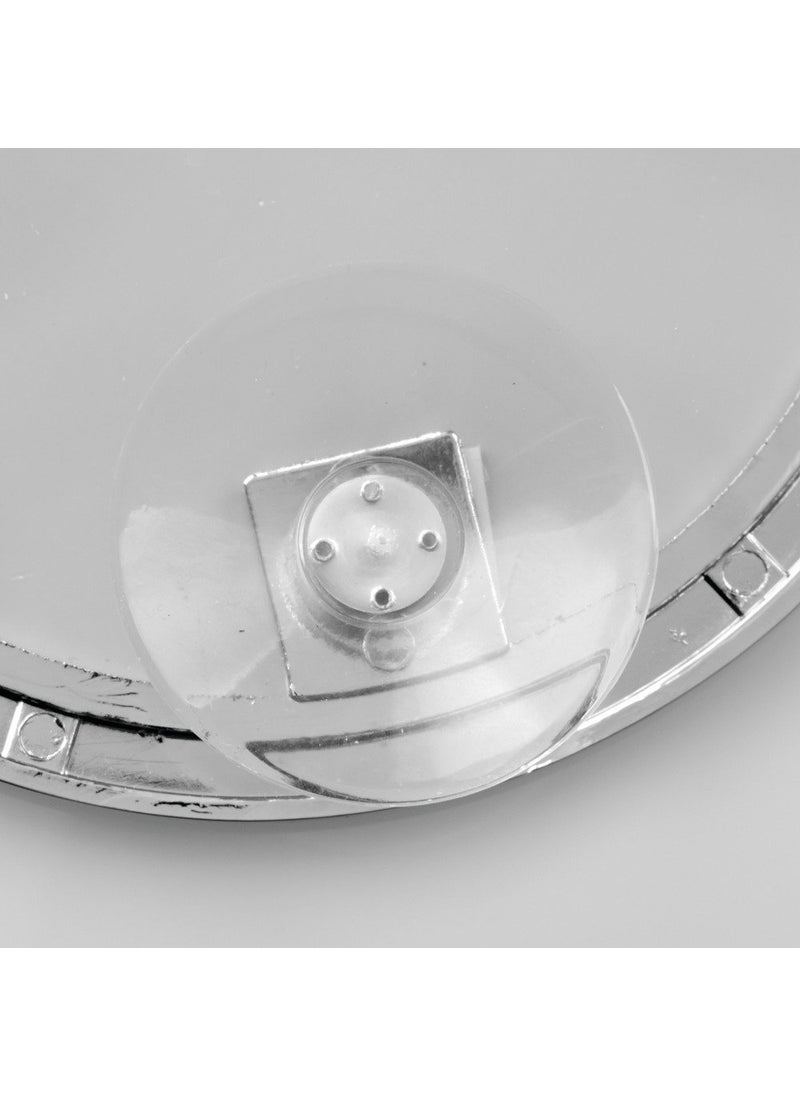 InterDesign iDesign Gia Metal Suction Shower Shaving Mirror for Bathroom  Vanity  Bathtub  Wall  5.75"" x 5.75"" x 0.75""  Chrome  - Image 4