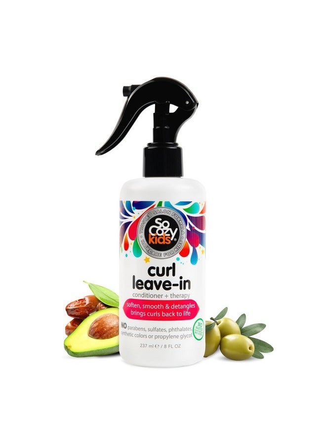 SO COZY So Cozy Leave In Conditioner Spray (8 Fl Oz) Paraben-Free Detangler for Kids' Curly Hair, Deep Conditioner & Tangle-Free Curls, Gentle & Nourishing with Keratin, Vitamin B5, Olive Oil & Jojoba Oil  - Image 1