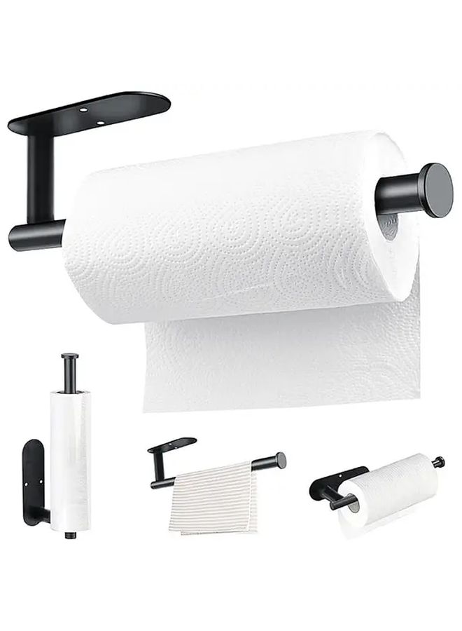 Stainless Steel Paper Towel Holder Wall Mount Under Cabinet 1 Pack Silvery - Image 1