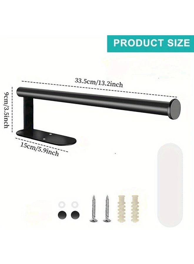 Stainless Steel Paper Towel Holder Wall Mount Under Cabinet 1 Pack Silvery - Image 2