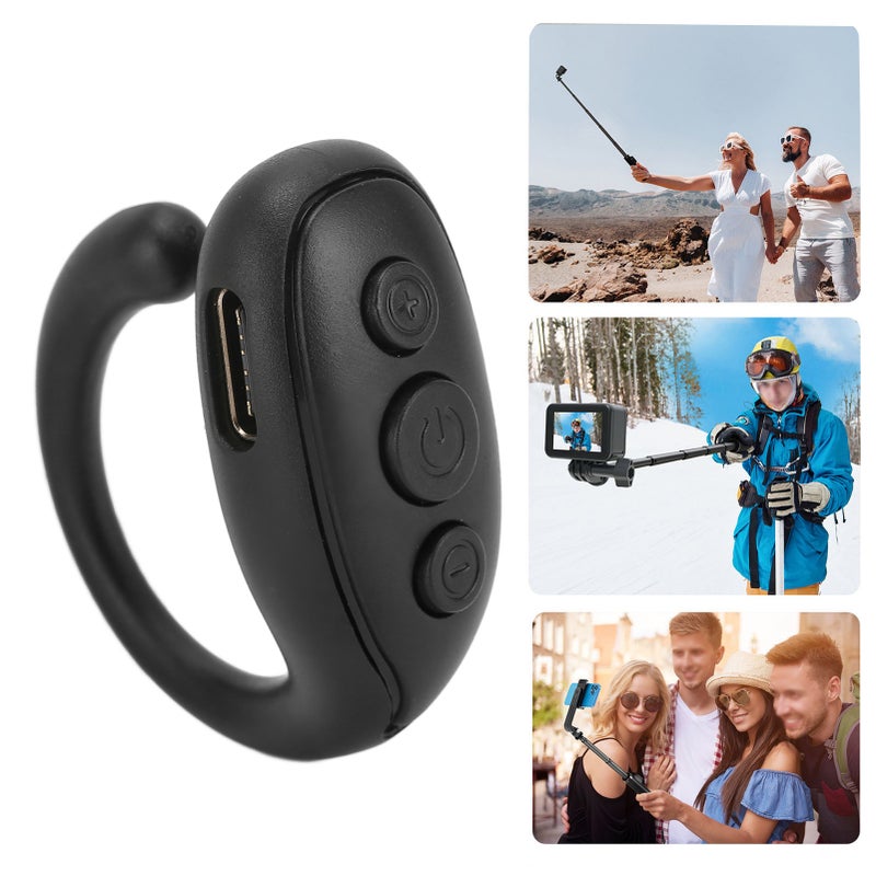 Mobile Phone Bluetooth Remote ABS Ring Shape Long Battery Life Camera Remote Shutter for Tablet Pink - Image 2