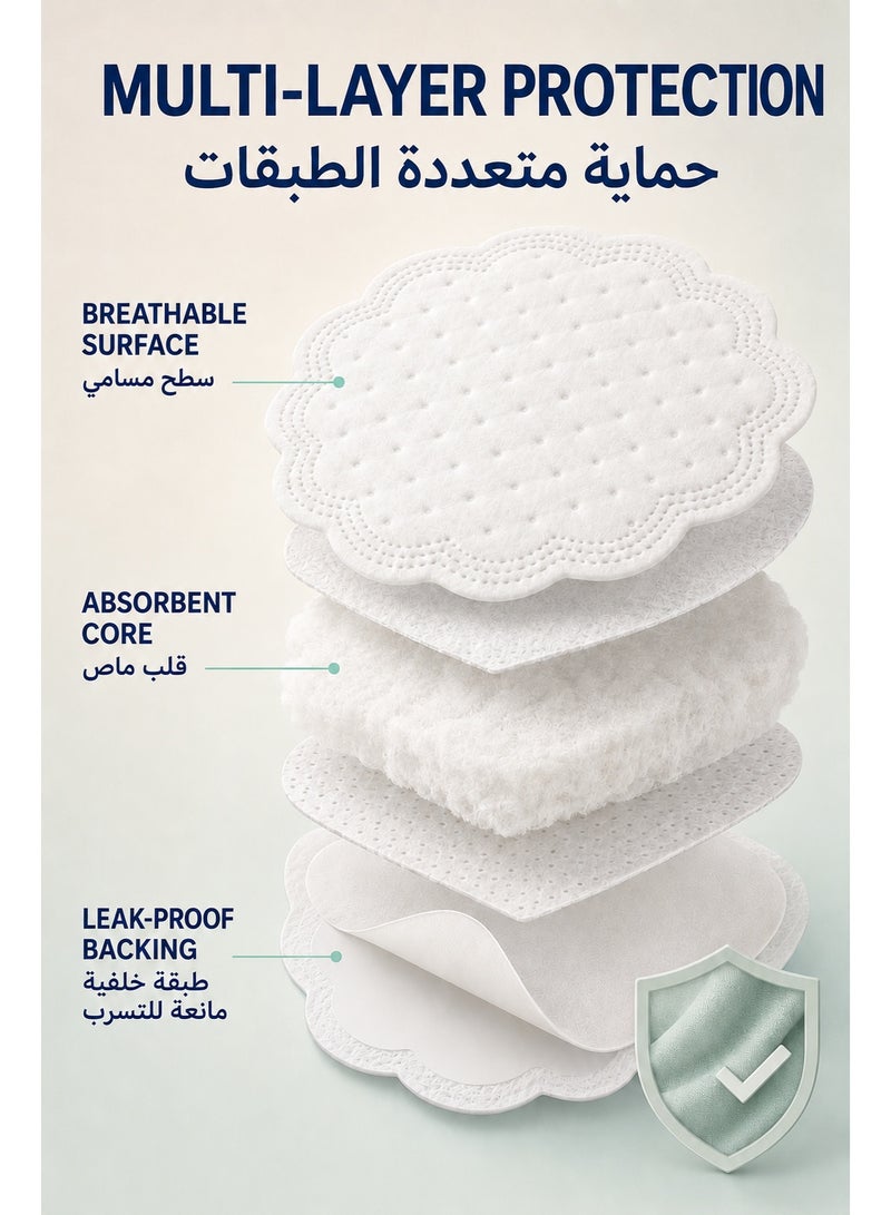 IKBEN Underarm Sweat Pads 50 Pcs - Disposable Armpit Sweat Guards, Ultra Thin Invisible Sweat Shields with Strong Adhesive, Anti-Stain & Anti-Odor Protection for Men & Women Daily Use - Image 3