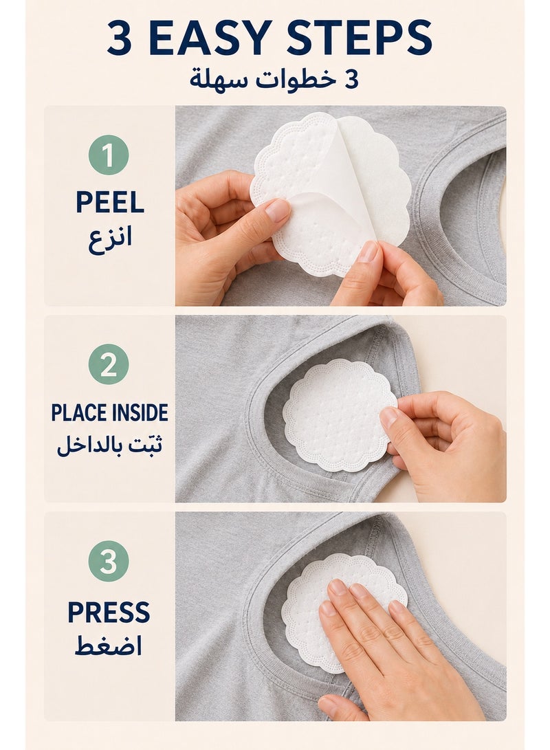 IKBEN Underarm Sweat Pads 50 Pcs - Disposable Armpit Sweat Guards, Ultra Thin Invisible Sweat Shields with Strong Adhesive, Anti-Stain & Anti-Odor Protection for Men & Women Daily Use - Image 4