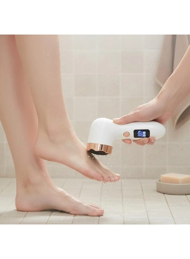 Rechargeable Electric Foot Callus Remover – Portable Pedicure Tool with LED Display & Dual Speed, Pink Color, Electric Foot Grinder 2 Speeds - Image 5