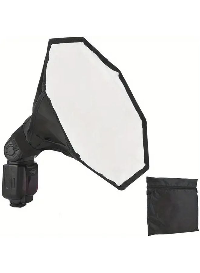 11 8 Inch 30cm Octagonal Portable Softbox For Speedlite Detachable Collapsible With Storage Pouch - Image 4