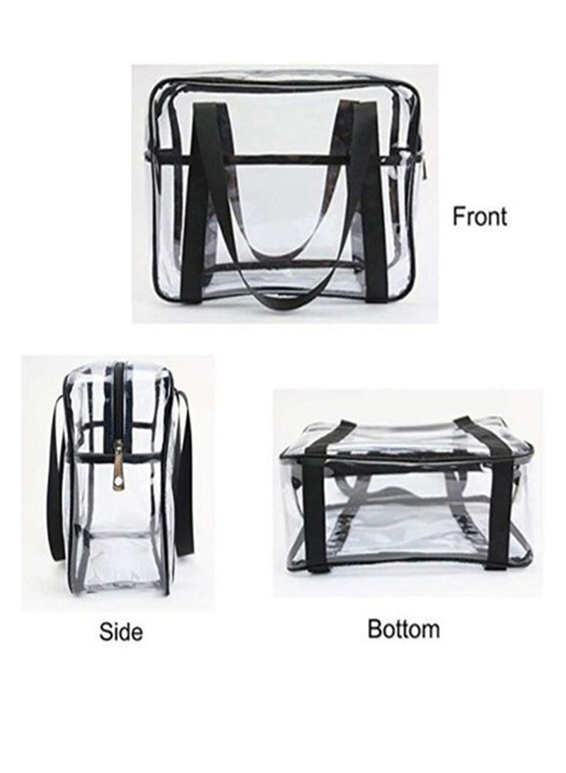 حقيبة أدوات الزينة الشفافة PVC الشفافة حقيبة مستحضرات التجميل سحاب مقاوم للماء حقيبة تخزين مستحضرات التجميل للسفر - Image 2