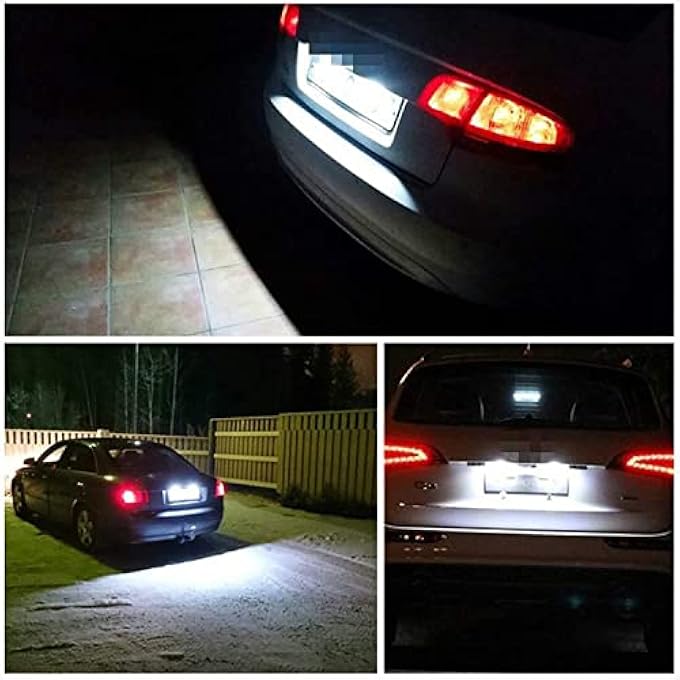 SYOSI Led Number Plate Lights 2Pcs License Number Plate Light Lamp Car Rear License Plate Lamps For Q7 A3 S3 A4 S4 Rs4 A6 C6 S6 Rs6 A8 S8 - Image 5