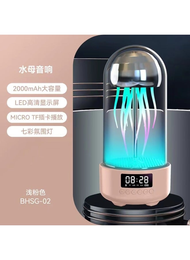 نيوترل مكبر صوت بلوتوث ذكي مزين بإضاءة متغيرة الألوان على شكل قنديل بحر ملون - الجيل الثاني - صوت ستريو محمول - Image 1