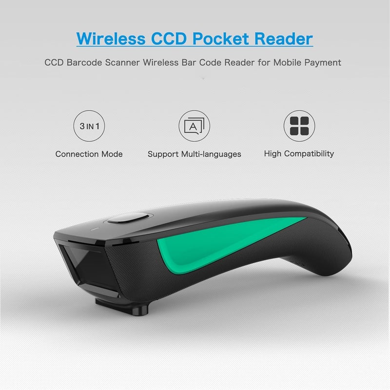 Barcode Scanner, 3 in 1 Bluetooth USB 2.4G Handheld Portable Barcode Reader, Wireless Scanner with for Tablet Phone PC Library Supermarket Pharmacy Bookstore - Image 4