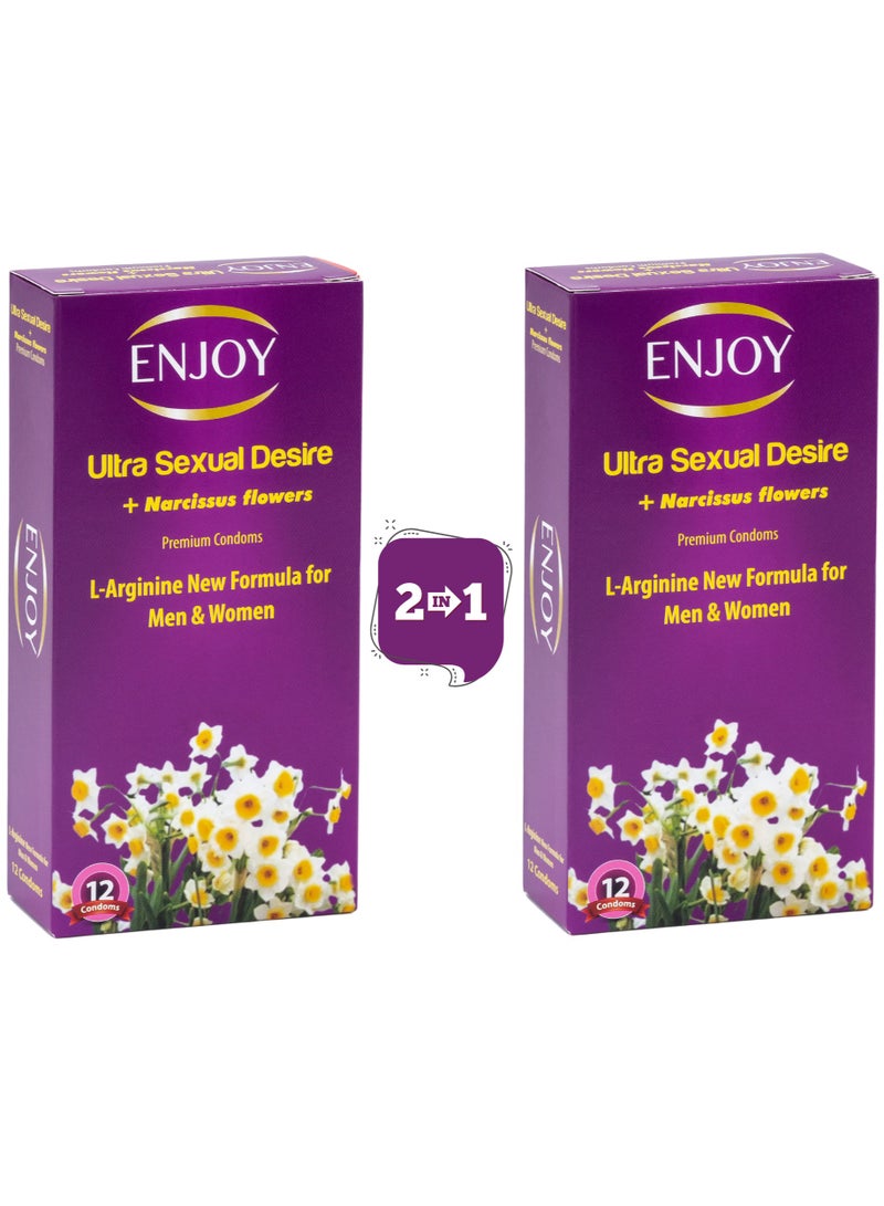 ENJOY Narcissus Flowers Premium Condoms 24 Pcs - Image 1