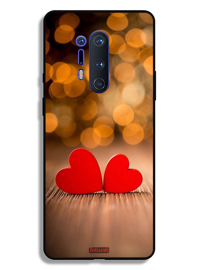 Tolwak OnePlus 8 Pro 5G Protective Case Cover Two Beautiful Hearts  - Image 2