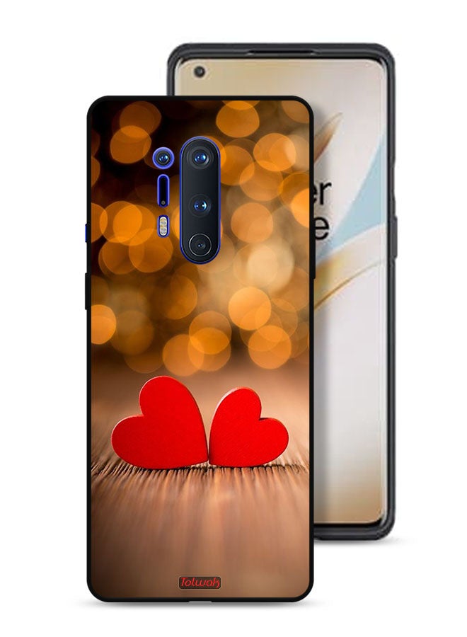 Tolwak OnePlus 8 Pro 5G Protective Case Cover Two Beautiful Hearts  - Image 1