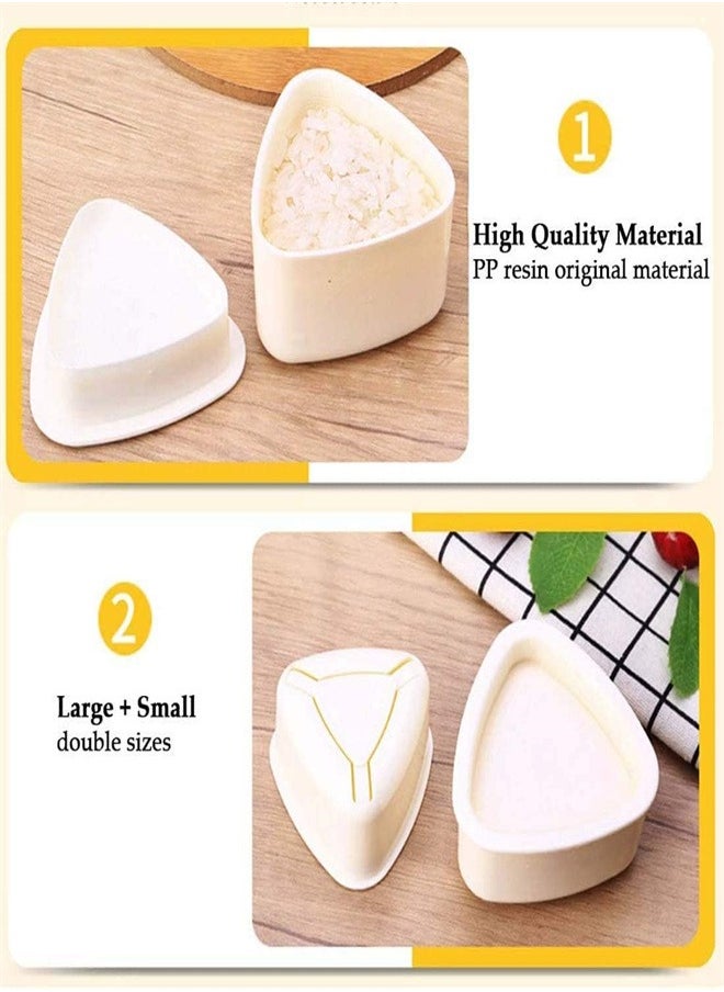joyzzz - Rice Ball Mold Triangular, 2 Pieces Rice Ball Mold Maker, 2 Sizes Triangular Sushi Molds and 1 Piece Rice Spoon for Bento or Japanese Box Bento Kids Bento Home Kitchen DIY Nori Rice Bento - Image 1