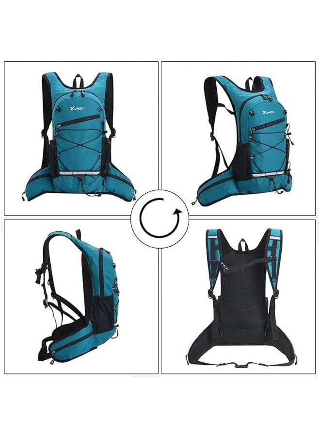 هوكور HOOKOR Hydration Backpack Cycling Water Rucksack Climbing Daypack with Water Bladder 2L Outdoor Sports Breathable Ultralight Bicycle Running Vest Bag Tactical Backpack for Hiking Marathon  - Image 3