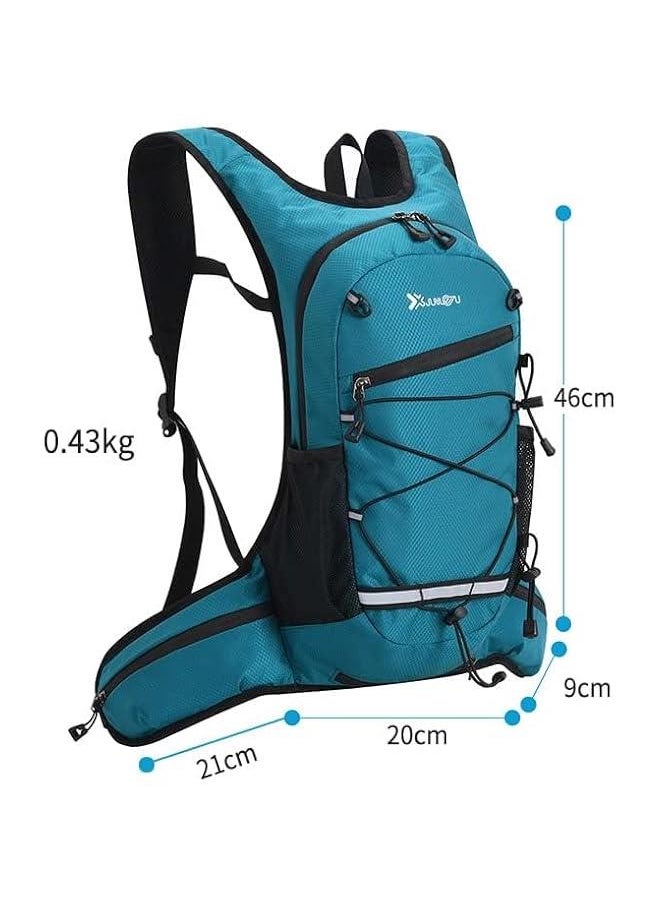 هوكور HOOKOR Hydration Backpack Cycling Water Rucksack Climbing Daypack with Water Bladder 2L Outdoor Sports Breathable Ultralight Bicycle Running Vest Bag Tactical Backpack for Hiking Marathon  - Image 4