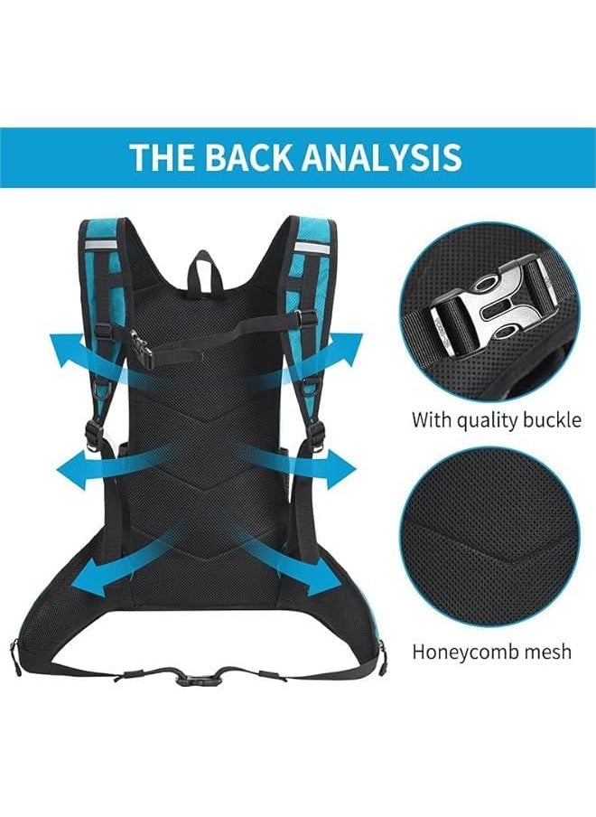 هوكور HOOKOR Hydration Backpack Cycling Water Rucksack Climbing Daypack with Water Bladder 2L Outdoor Sports Breathable Ultralight Bicycle Running Vest Bag Tactical Backpack for Hiking Marathon  - Image 5