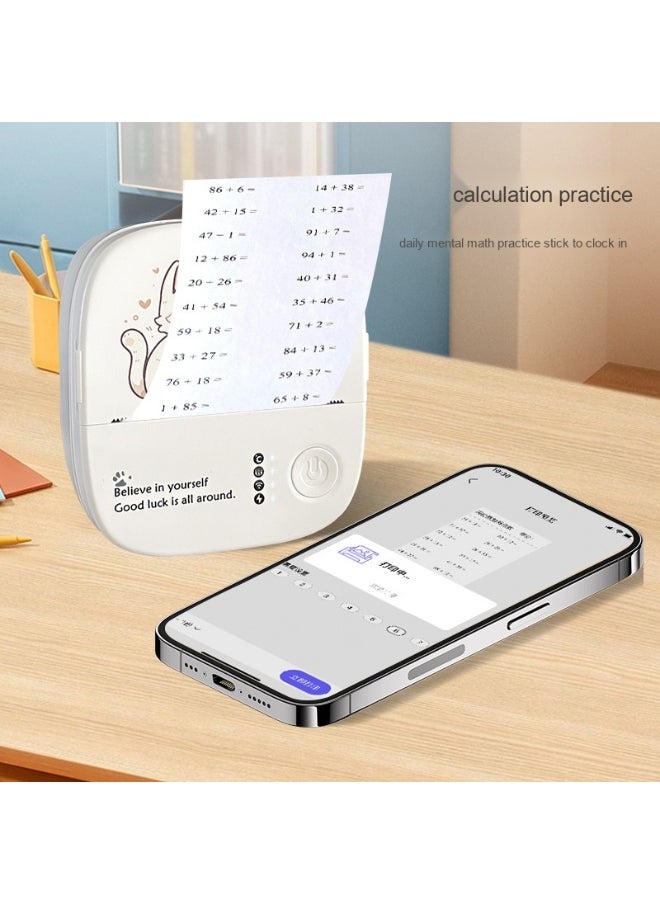 NIBEMINENT Cat Sticker Mini Printer Small Portable Photo Search Printer Thermal Printing  - Image 3