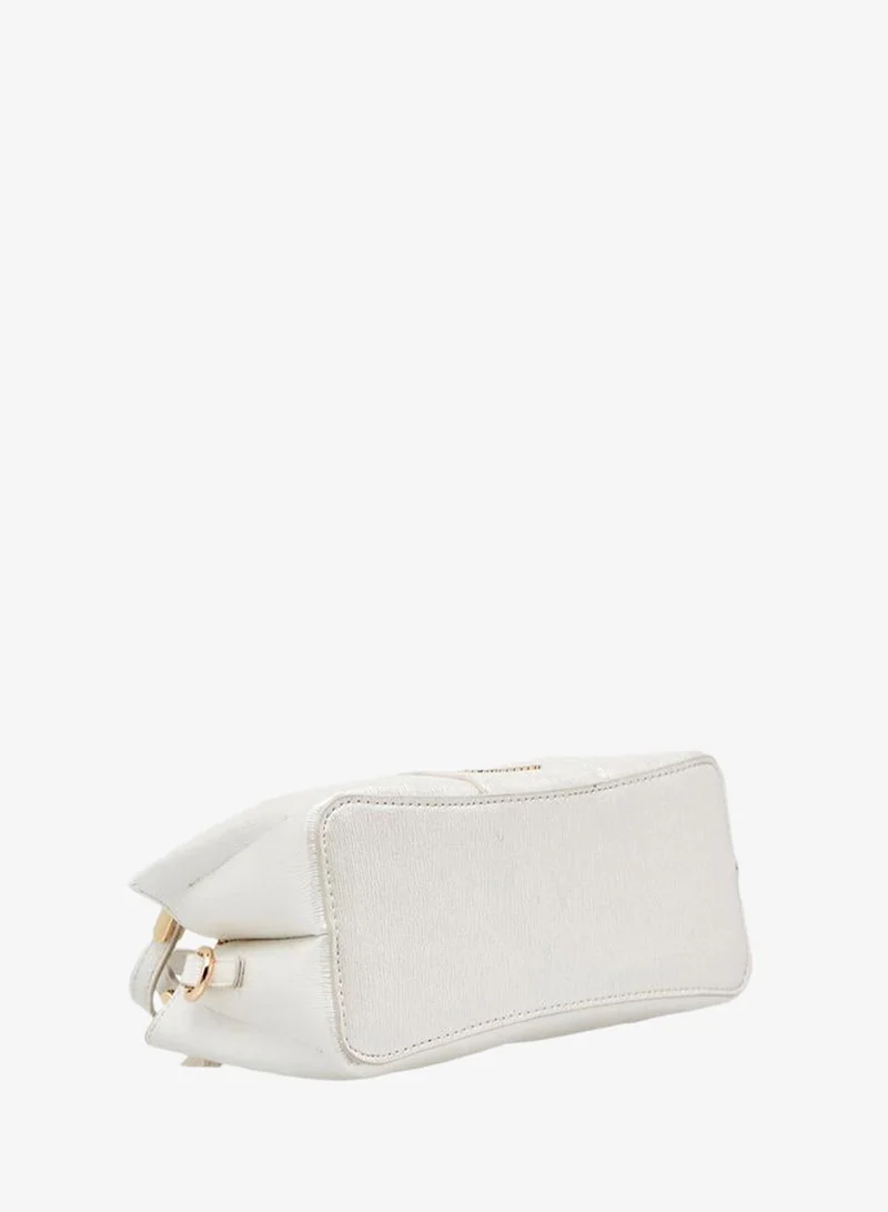 Flora Bella By Shoexpress CREAM Textured Tote Bag With Detachable Strap Ramadan Collection for Women | Best Price UAE