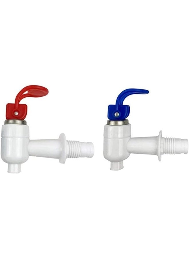 Royal Apex 2 Pcs Sets Water Cooler Faucet, Plastic Water Dispenser Tap, Water Bottle Jug Spigot Spout Valve Replacement Parts, Hot And Cold Internal Thread - Image 1