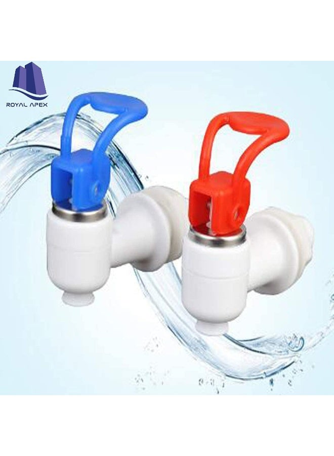 Royal Apex 2 Pcs Sets Water Cooler Faucet, Plastic Water Dispenser Tap, Water Bottle Jug Spigot Spout Valve Replacement Parts, Hot And Cold Internal Thread - Image 3