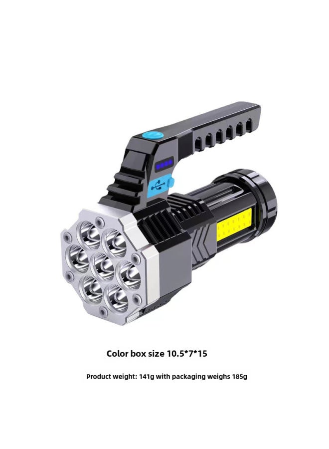 Strong Flashlight Cross-border Outdoor LED Portable Multifunctional Cob Zoom Charging Long Life Mini Flashlight