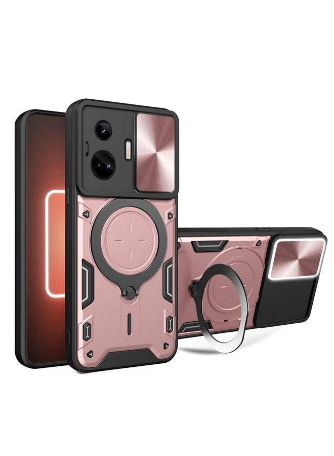 S-TOP Case For Realme GT3 5G CD Texture Sliding Camshield Magnetic Holder Phone Case - Image 1