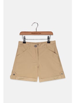 Tchibo Kid Girls Plain Basic Short, Light Brown  - Image 1