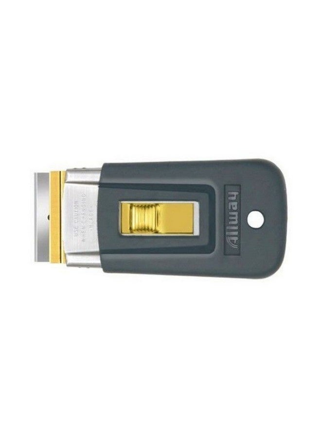 Allway Soft Grip Retractable Glass Scraper with 5 Blades Black and Silver 19.6 x 6.9 x 1.27 cm SGS - Image 2