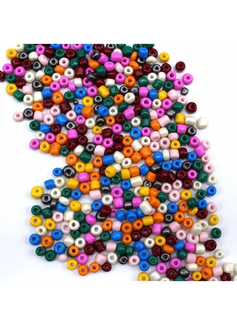 TıkTık AL TıkTık BUY 100 Gram 3 mm 6/0 Mixed Color Glass Sand Beads 
