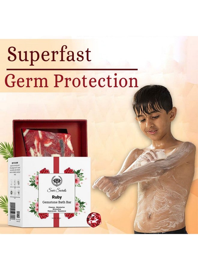 Seer Secrets Luxurious Refreshing Duo Handmade Ruby Gemstone Soap Pack Of 2 For Brighten Soft Moisturized & Glowing Skin - Image 5