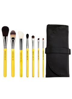 Bdellium Tools Professional Makeup Brush Studio Series - Basic 7pc. Brush Set with Roll-Up Pouch