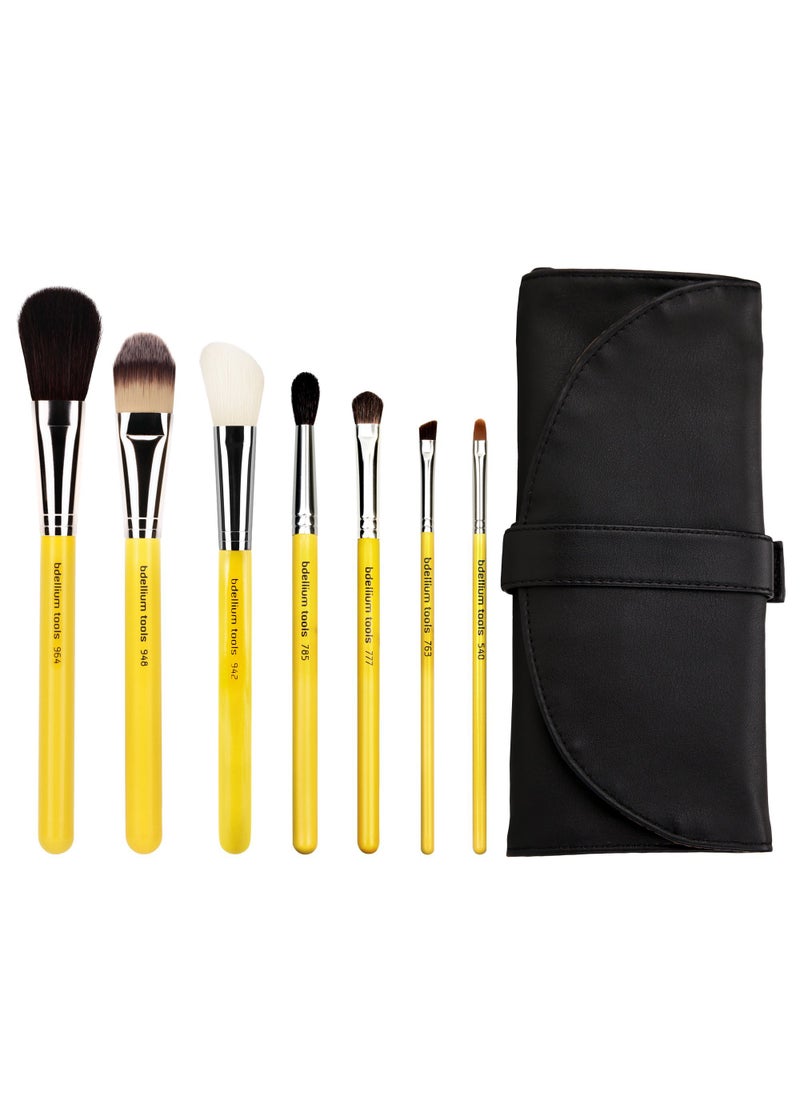 Bdellium Tools - Bdellium Tools Professional Makeup Brush Studio Series - Basic 7pc. Brush Set with Roll-Up Pouch - Image 1