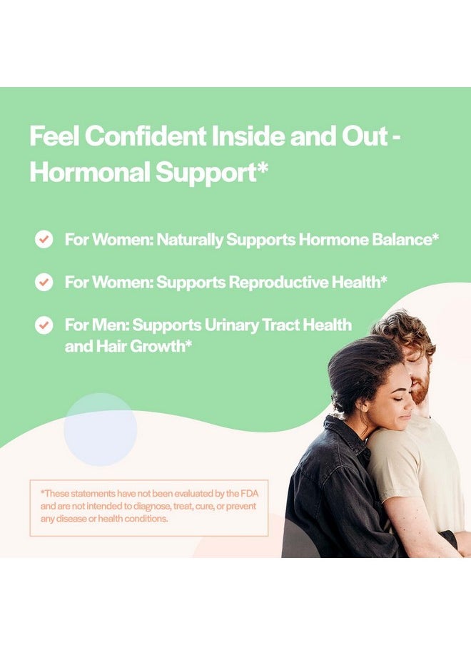Wholesome Story - Saw Palmetto For Women And Men; Dht Blocker For Hair Growth; Restore Female & Male Hair Loss; Hormonal Balance Urinary Health & Androgen Support; Prostate Supplements;100 Extract Capsules 500Mg - Image 1