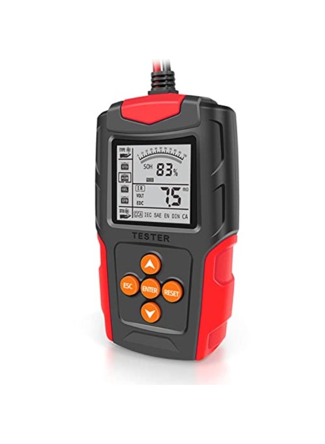 Car Battery Tester - 12V 24V Automotive Battery Load Tester CCA Digital Auto Battery Analyzer Accurate Battery Diagnostic Tool for Car Truck Motorcycle ATV SUV (8-30V) - Image 5