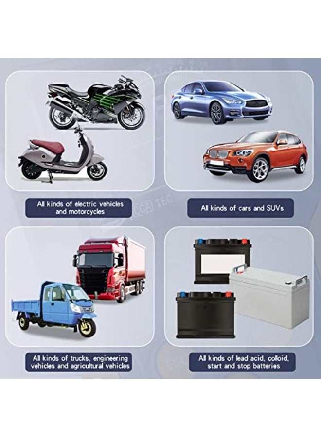 Car Battery Tester - 12V 24V Automotive Battery Load Tester CCA Digital Auto Battery Analyzer Accurate Battery Diagnostic Tool for Car Truck Motorcycle ATV SUV (8-30V) - Image 3