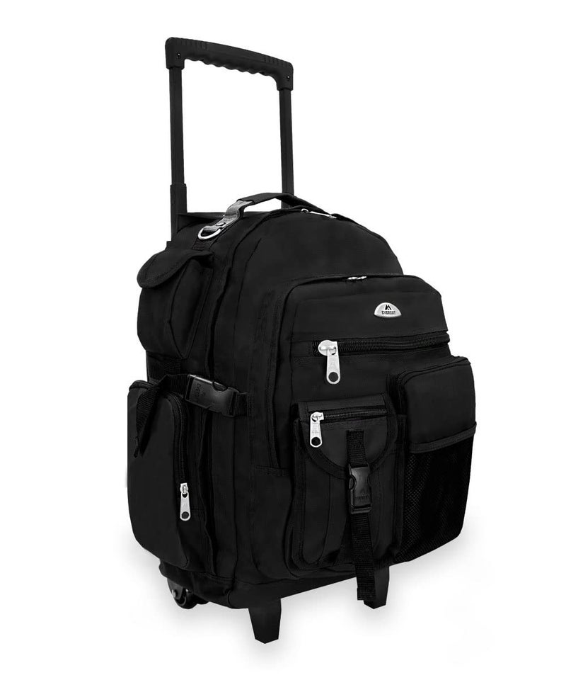 Everest Deluxe Wheeled Backpack, Black, One Size - Image 1
