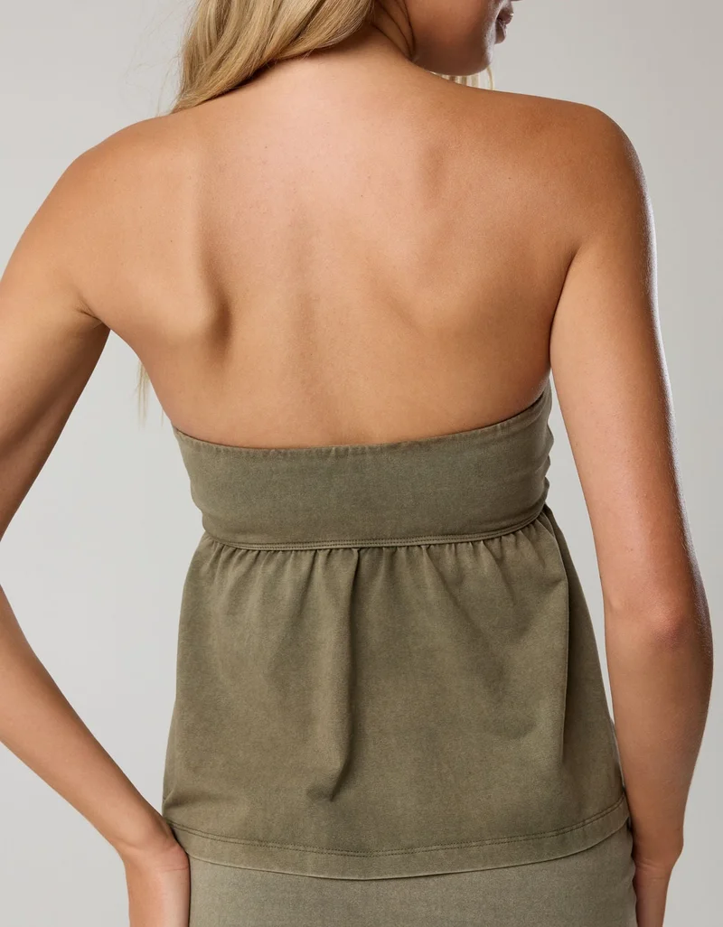 Aerie OFFLINE By Aerie OG Cotton Peplum Tube Top