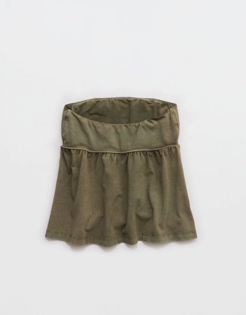 Aerie OFFLINE By Aerie OG Cotton Peplum Tube Top - Image 5