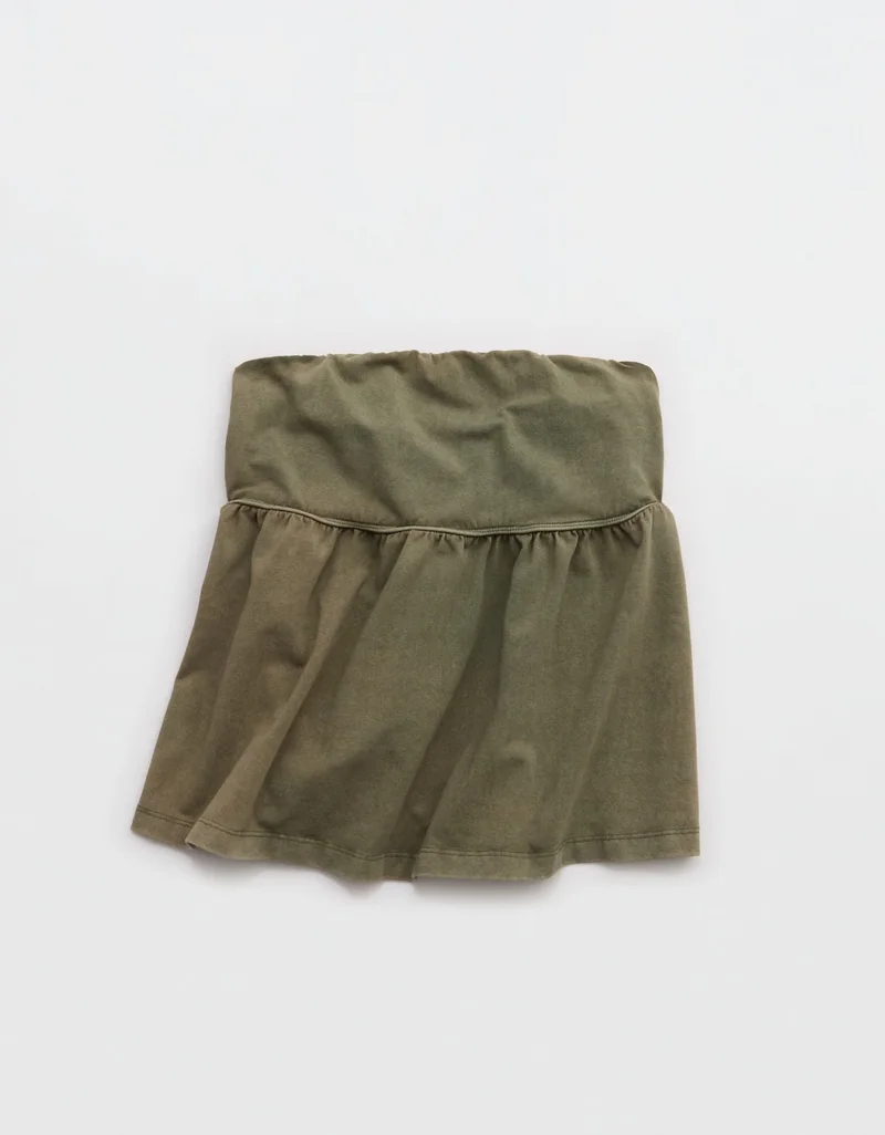 Aerie  OFFLINE By Aerie OG Cotton Peplum Tube Top for Women | Best Price UAE