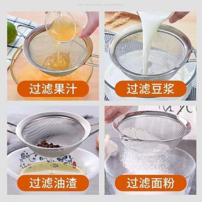 Stainless Steel Skimmer With Large Filter Mesh For Straining Soy Milk, Anti-Oil Splash, Oil Separator, Foaming Spoon, Fine Mesh Oil Strainer - Image 5