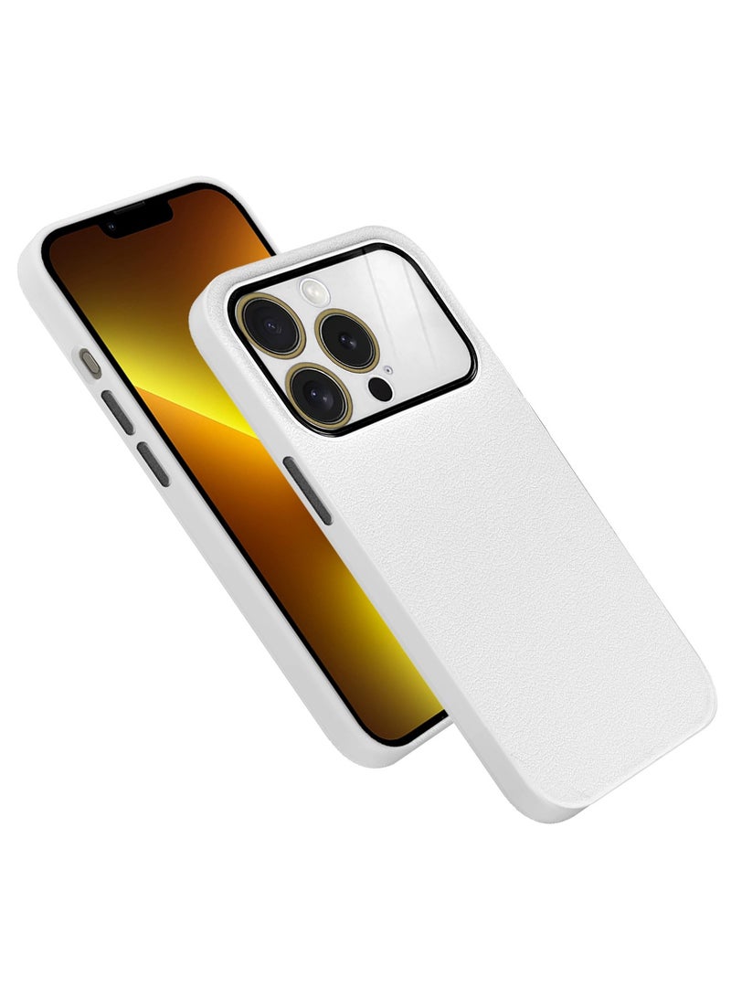 CATANES Hard Silicone Case Cover for Apple iPhone 13 pro - Cover with Camera Protection Bumper - Auto Focus Design - White - Image 1