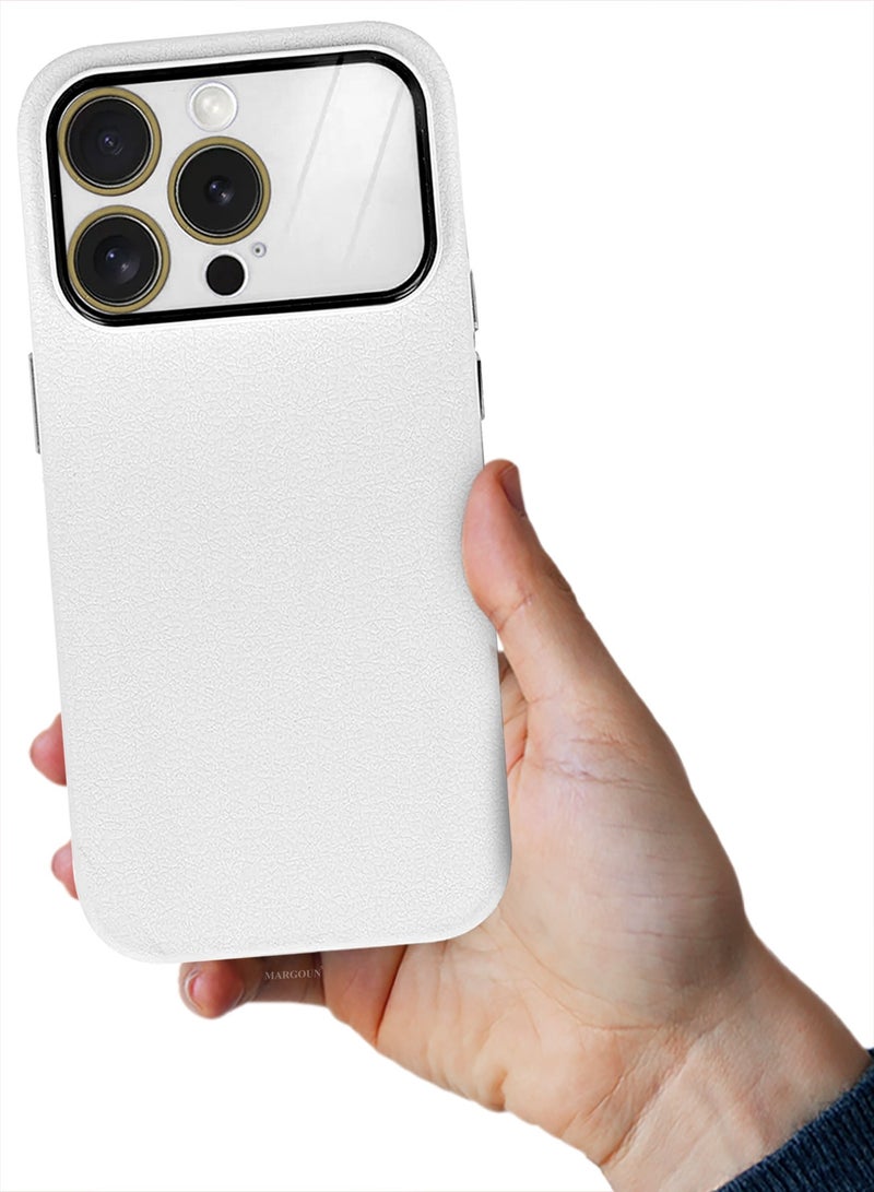 CATANES Hard Silicone Case Cover for Apple iPhone 13 pro - Cover with Camera Protection Bumper - Auto Focus Design - White - Image 5