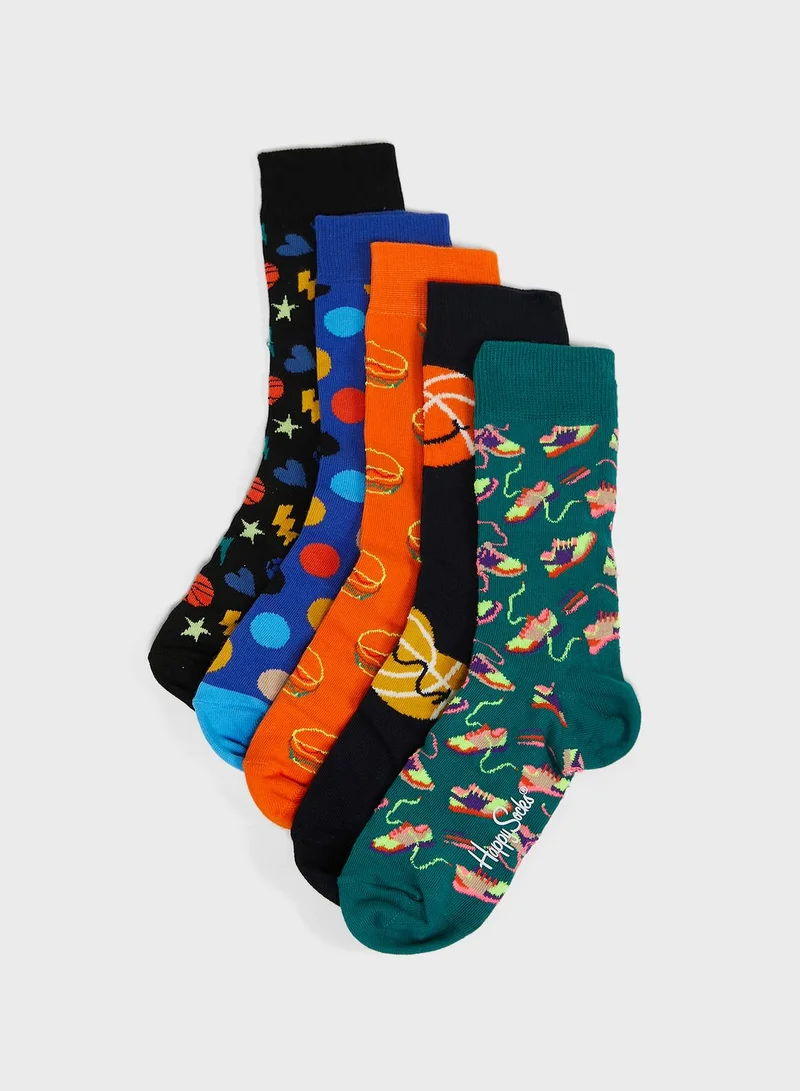 Happy Socks 5 Pack Game Day Socks Gift Set